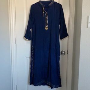 Blue Sharara And kameez
